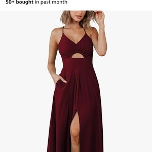 Elegant Burgundy Maxi Dress